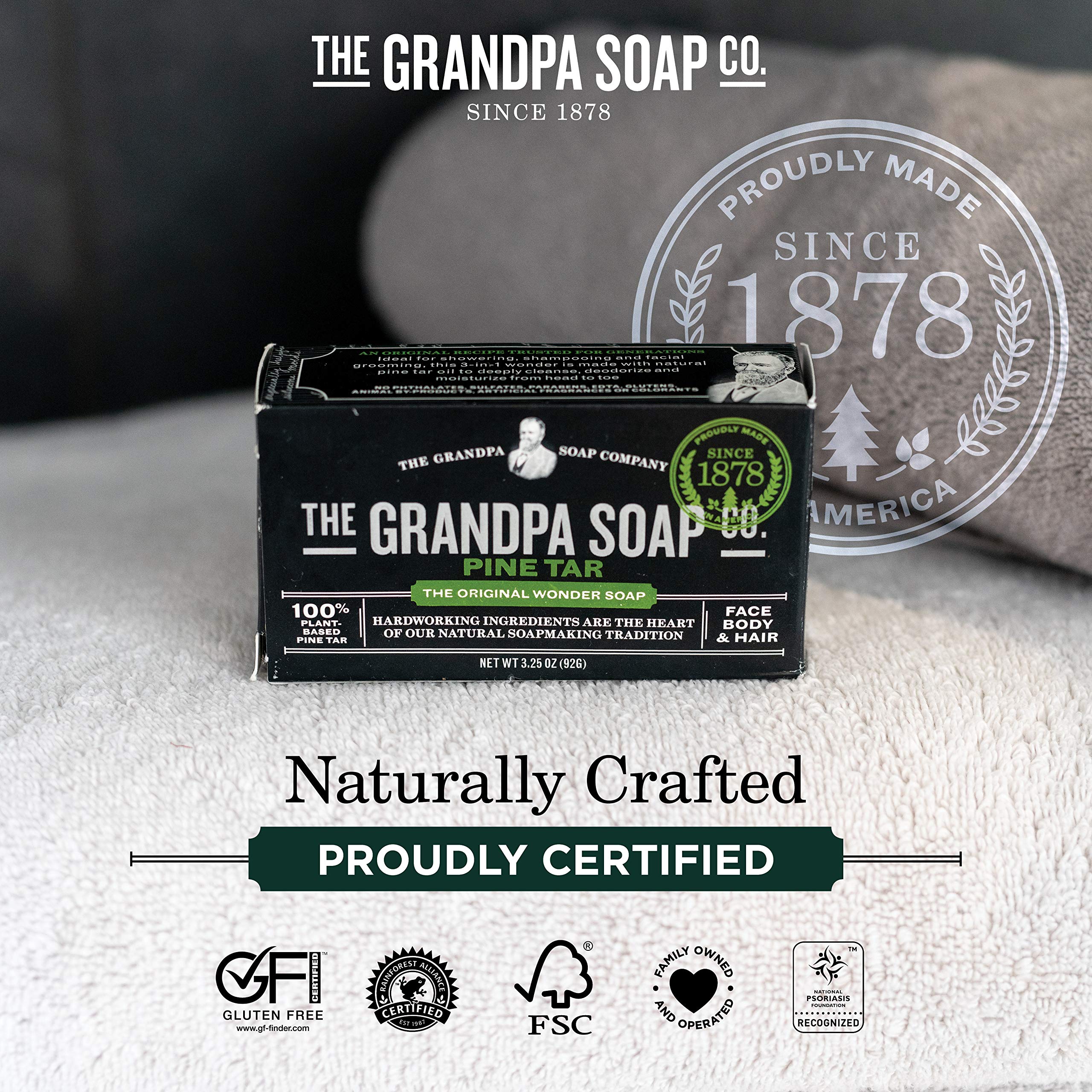 Foto 7 pulgar | Jabón En Barra The Grandpa Soap Company Con Alquitrán De Pino  100% De Origen Vegetal - Venta Internacional.
