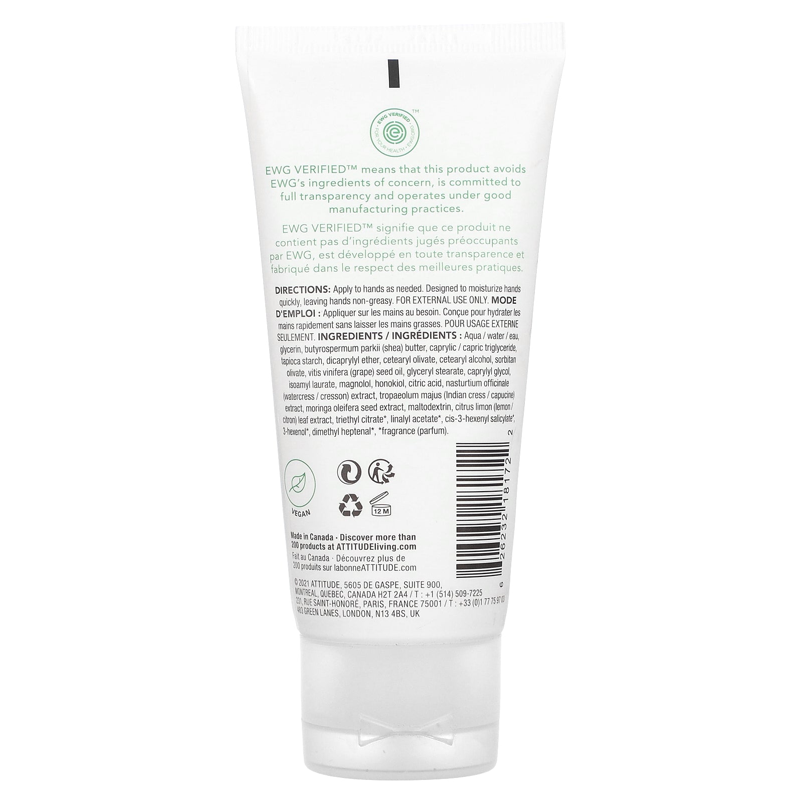 Foto 3 pulgar | Crema De Manos Attitude Super Leaves Science Lemon Leaves 75 Ml - Venta Internacional.