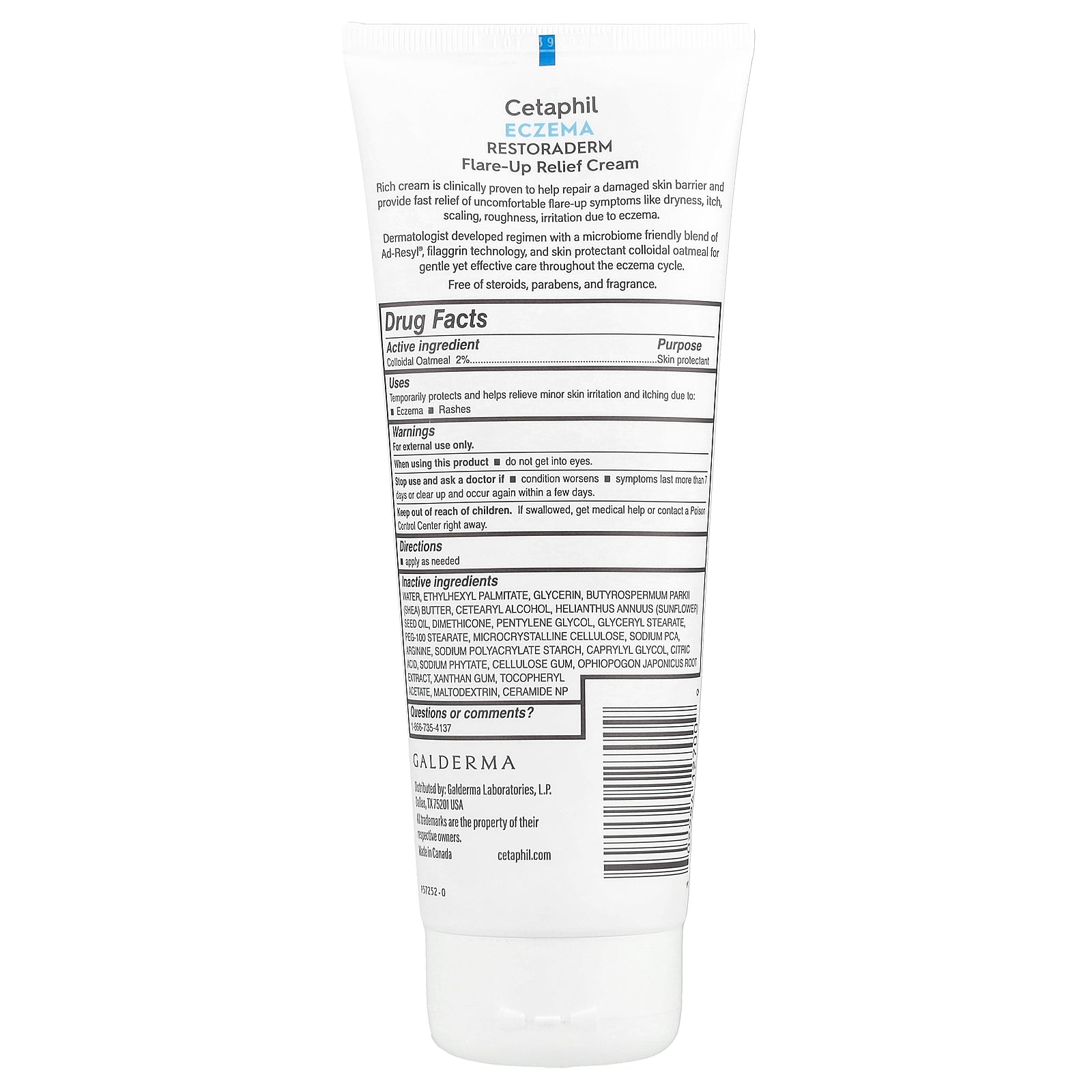 Foto 3 pulgar | Crema Cetaphil Restoraderm Eczema Relief 227 G - Venta Internacional.