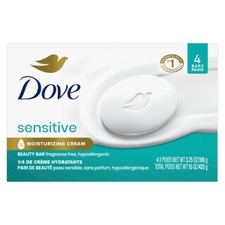 Foto 1 | Jabón En Barra De Belleza Dove Sensitive Skin 4 Barras 111 Ml Sin Fragancia - Venta Internacional.
