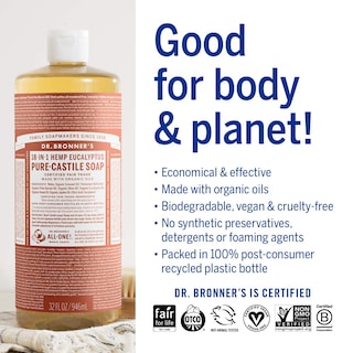 Foto 3 | Jabón Líquido Dr. Bronner's Magic Soap Eucalipto 2 Frascos de 946 ml C/U - Venta Internacional