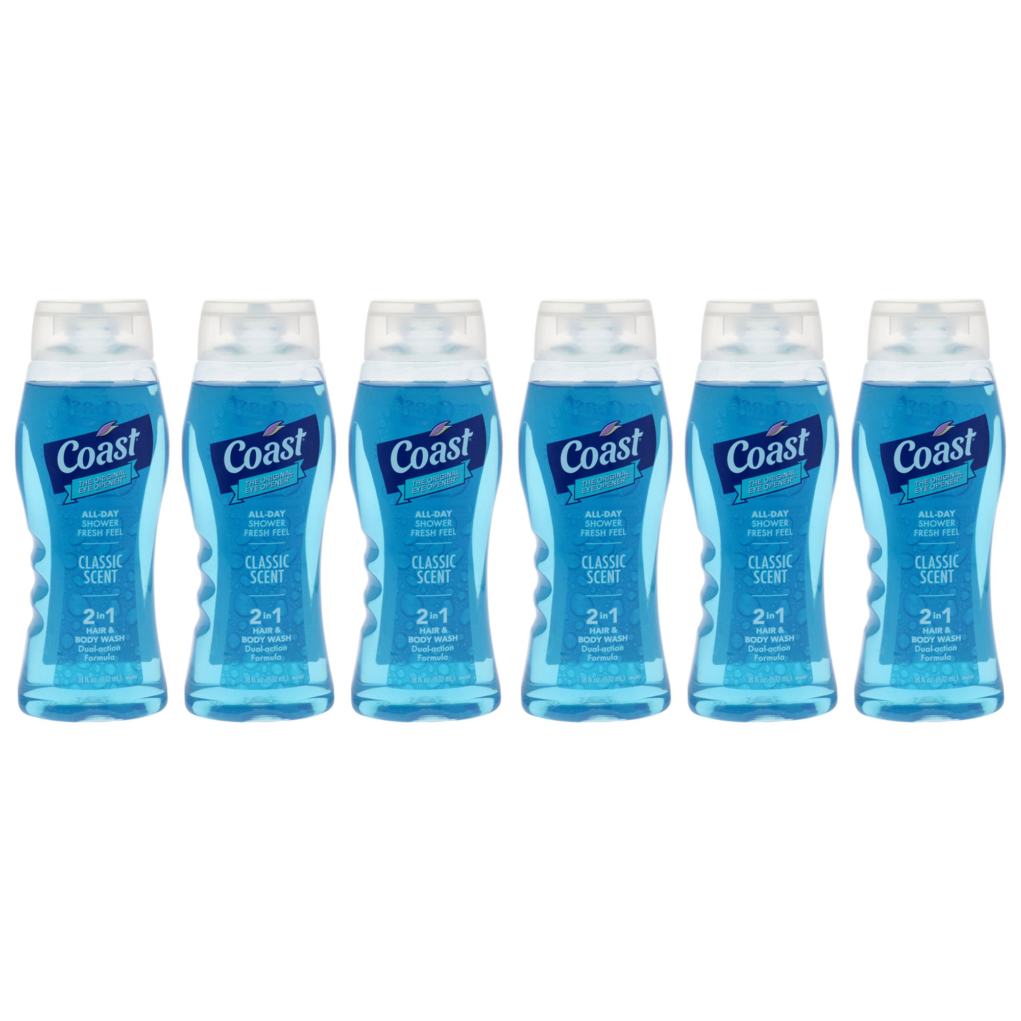 Foto 1 | Gel De Baño Para Cabello Y Cuerpo Coast 2 En 1 Con Aroma Clásico  Paquete De 6 - Venta Internacional.