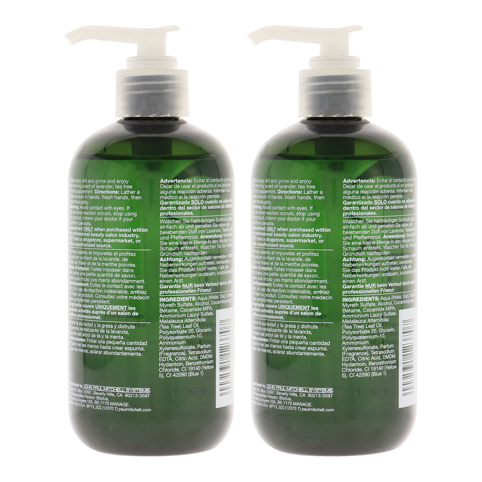 Foto 3 pulgar | Jabón De Manos Paul Mitchell Tea Tree Con Aceite De Árbol De Té  Paquete De 2 - Venta Internacional.