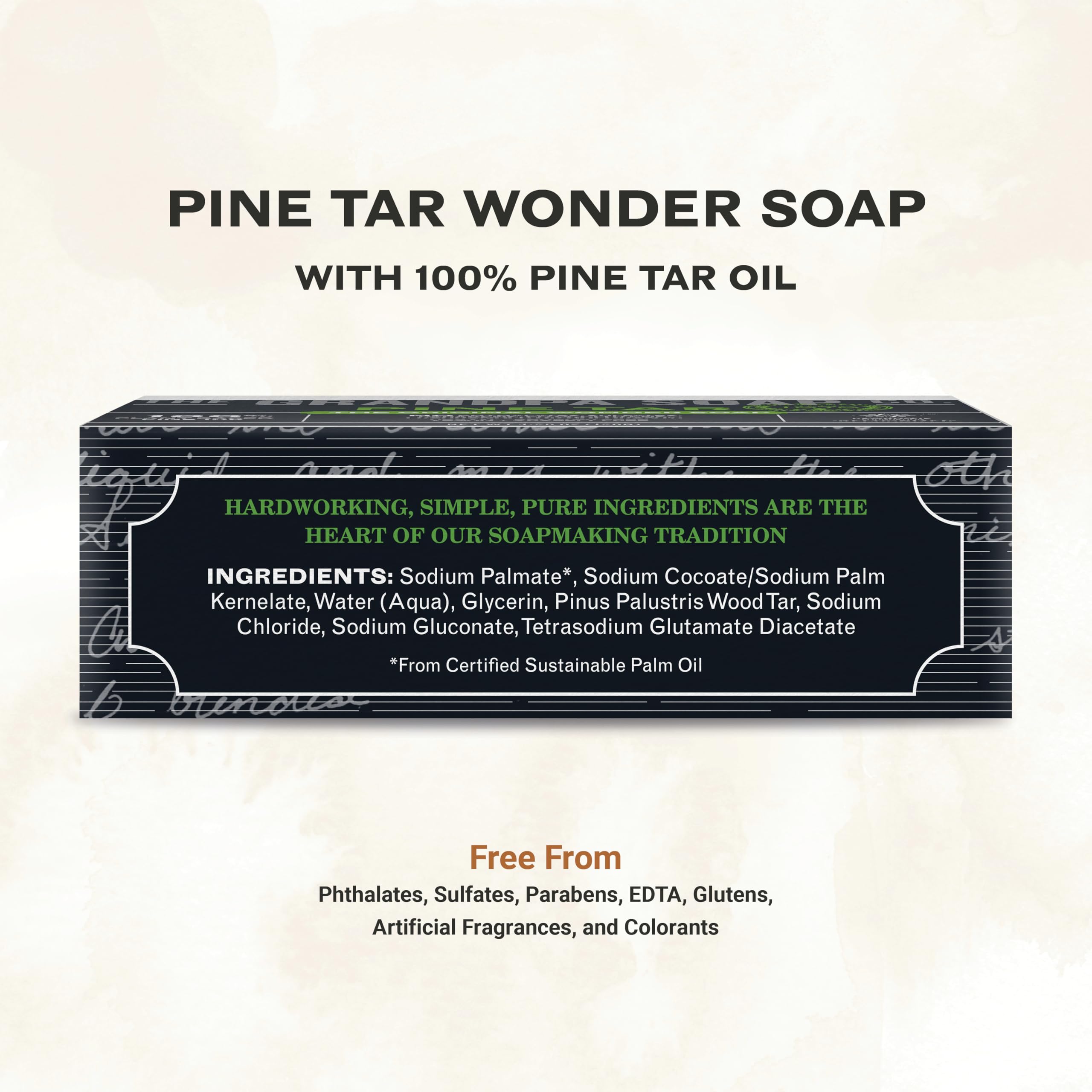 Foto 3 pulgar | Jabón En Barra The Grandpa Soap Company Pine Tar  92 Ml  Paquete De 6 - Venta Internacional.