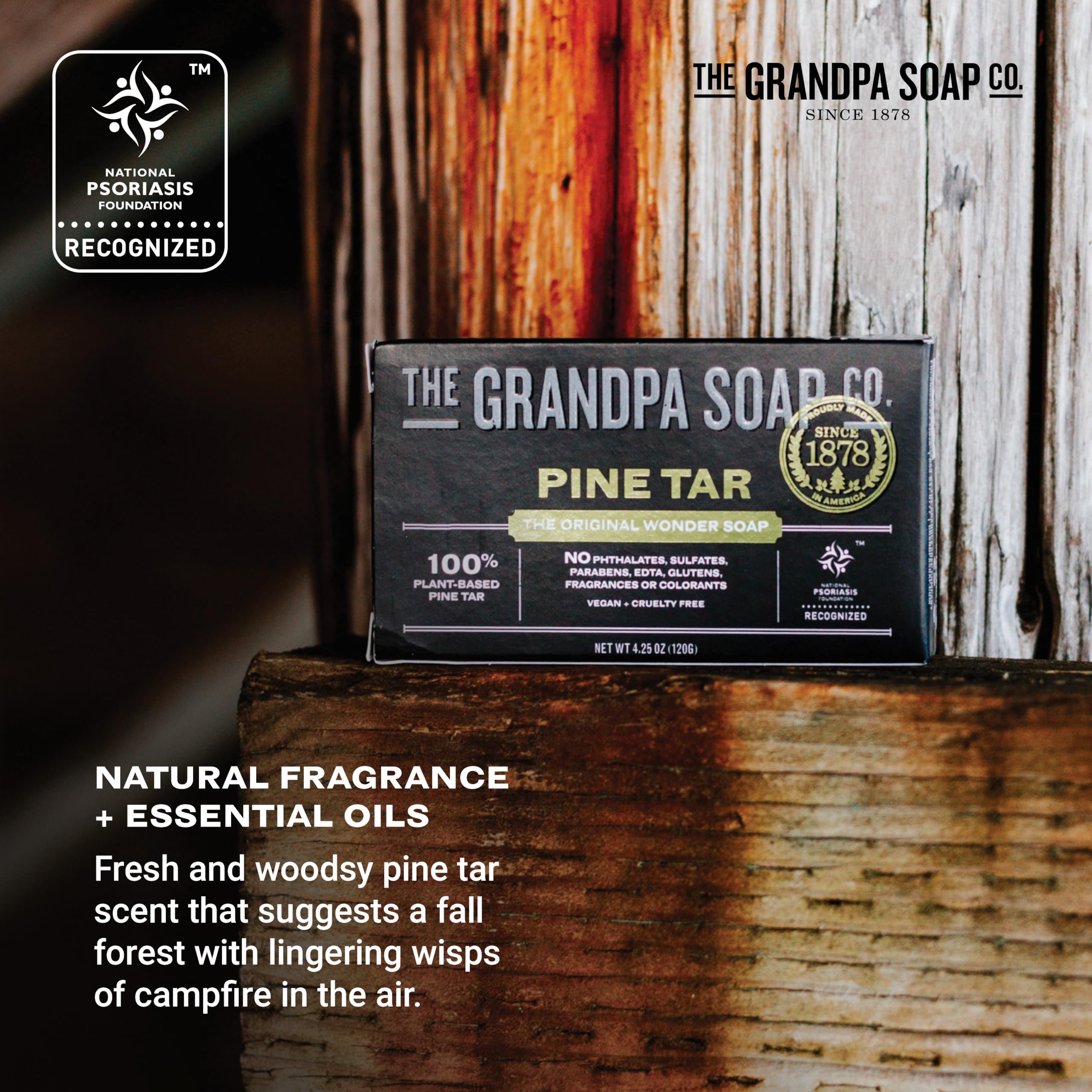 Foto 5 | Jabón En Barra The Grandpa Soap Company Pine Tar  92 Ml  Paquete De 6 - Venta Internacional.