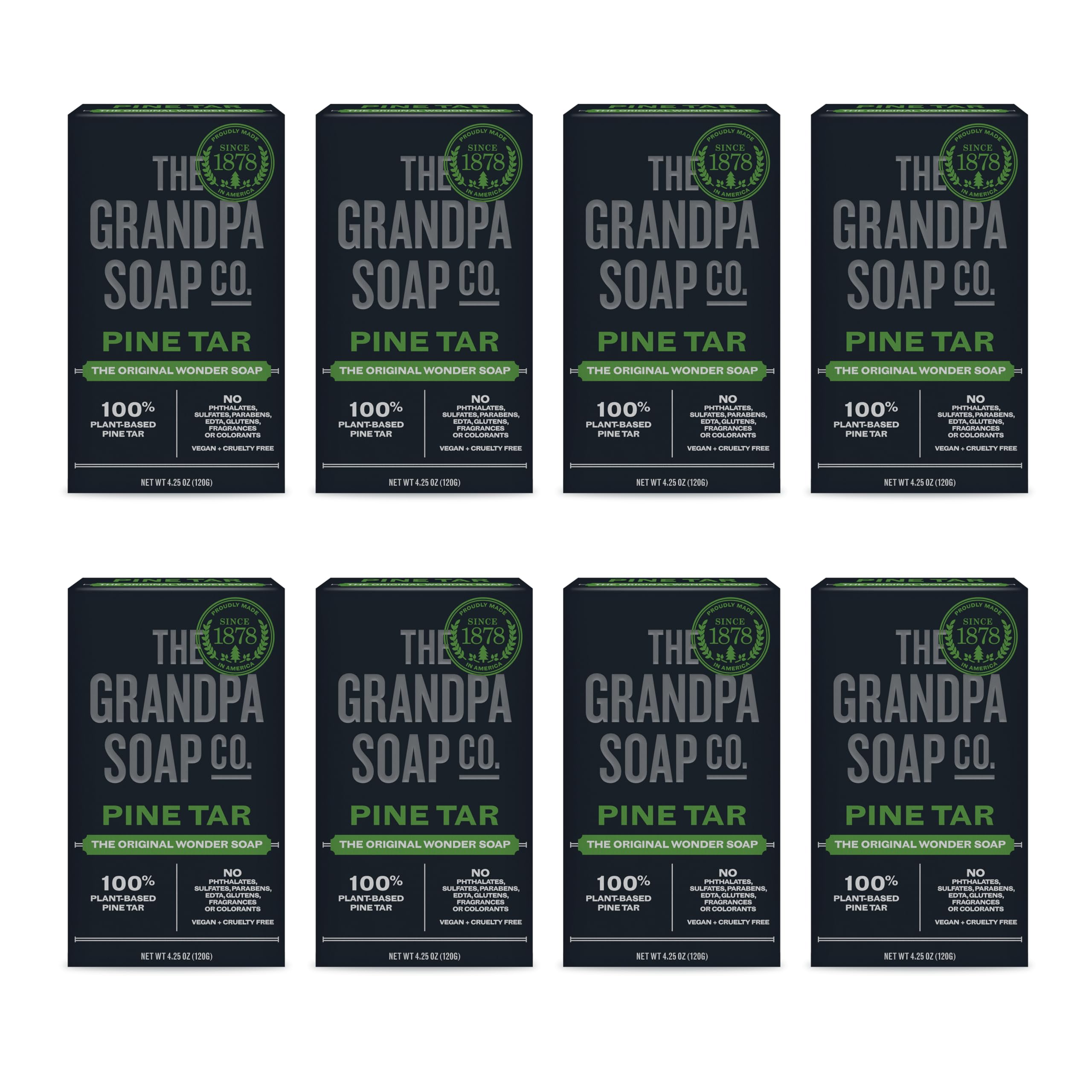 Foto 1 | Soap The Grandpa Soap Company  Alquitrán De Pino  120 Ml  Paquete De 8 - Venta Internacional.
