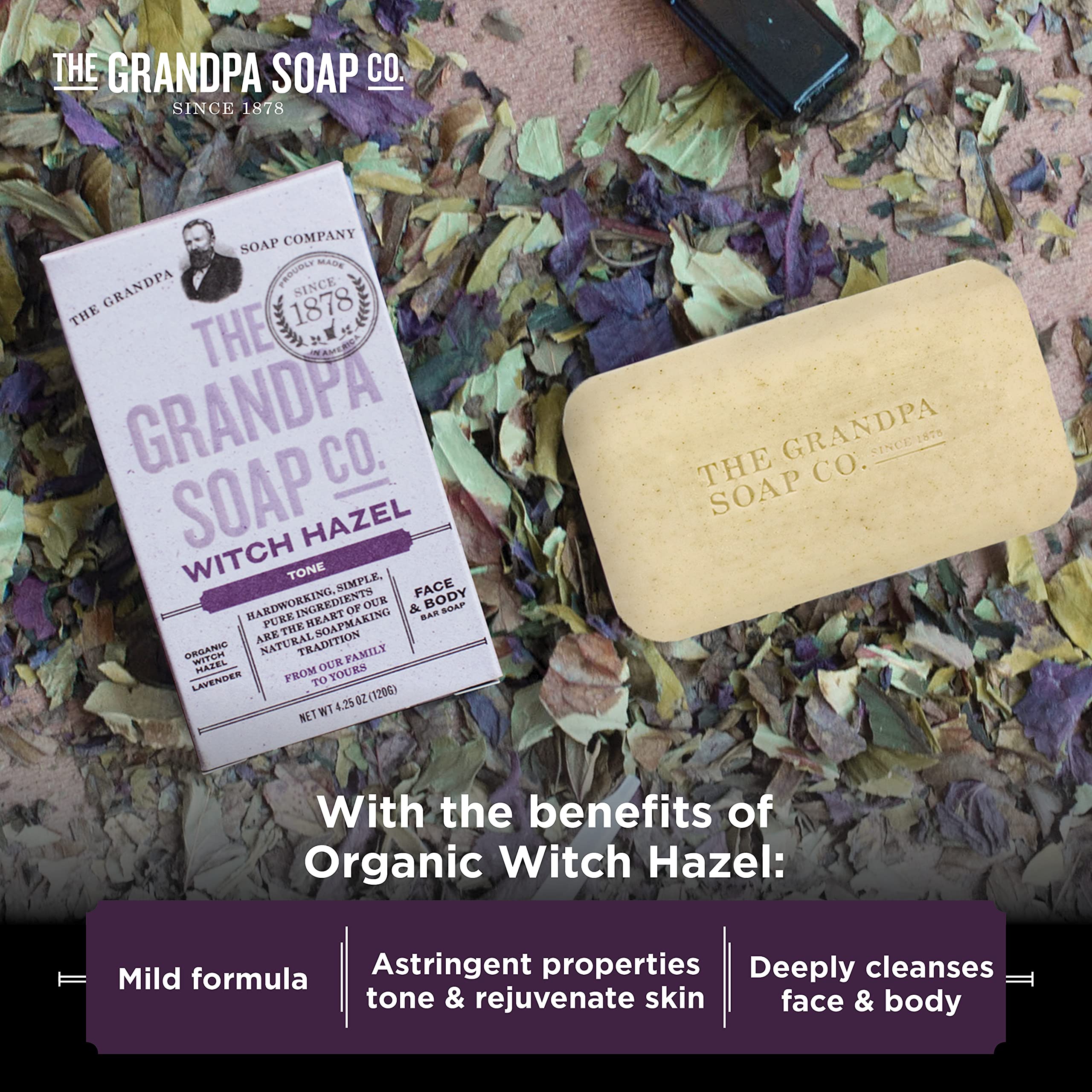 Foto 4 pulgar | Barra De Jabón The Grandpa Soap Company Witch Hazel - Venta Internacional.