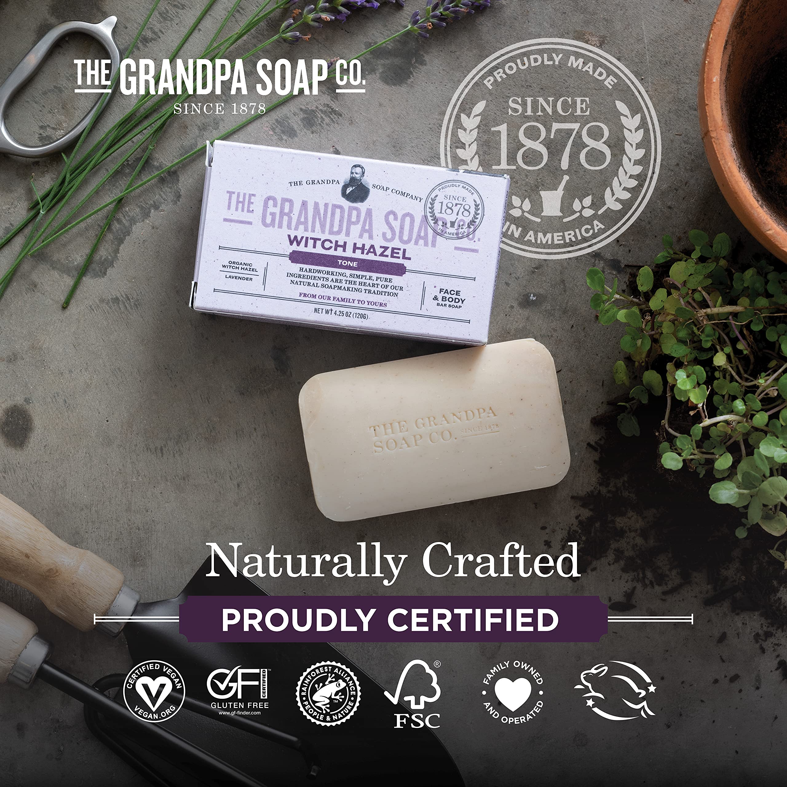 Foto 5 | Barra De Jabón The Grandpa Soap Company Witch Hazel - Venta Internacional.