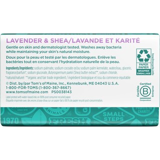Foto 6 | Jabón Tom's Of Maine Natural Beauty De Lavanda Y Karité 150 Ml X 6 - Venta Internacional.