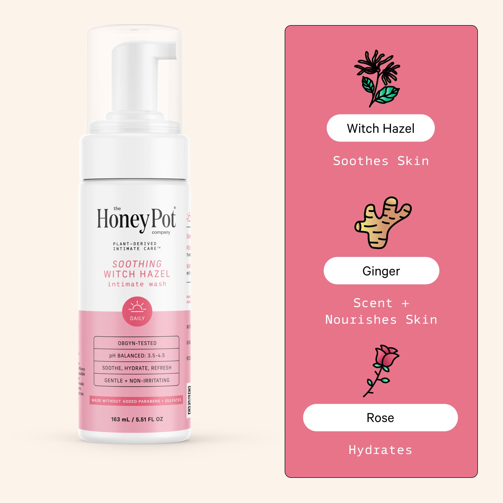 Foto 2 | Jabón Femenino The Honey Pot Company Witch Hazel  150 Ml - Venta Internacional.