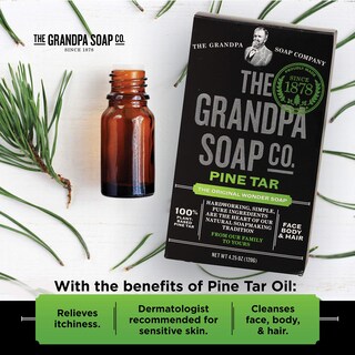 Foto 3 | Jabón The Grandpa Soap Company Alquitrán De Pino 125 Ml - Venta Internacional.