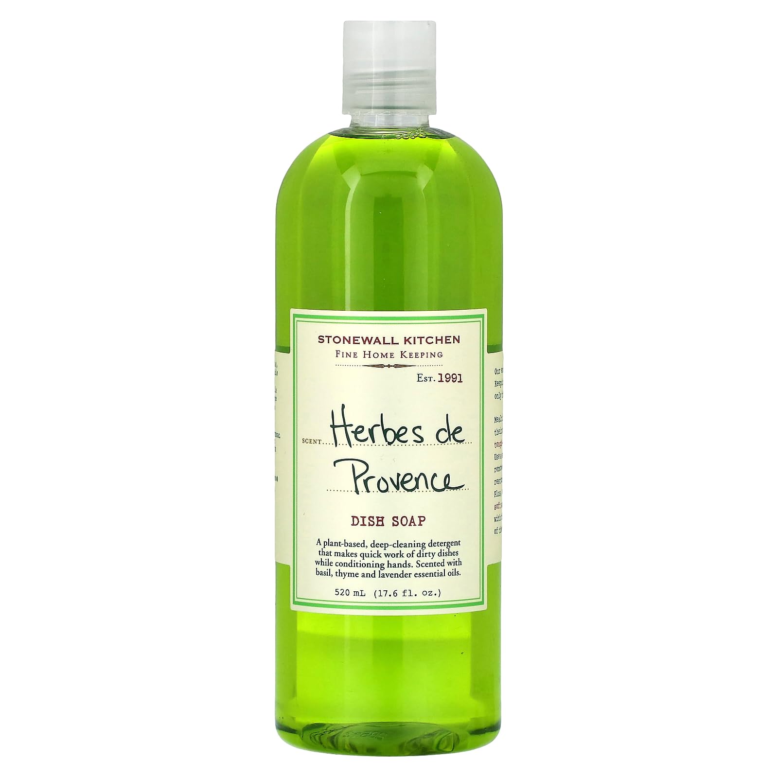 Jabón Para Platos Stonewall Kitchen Herbes De Provence  500 Ml - Venta Internacional.