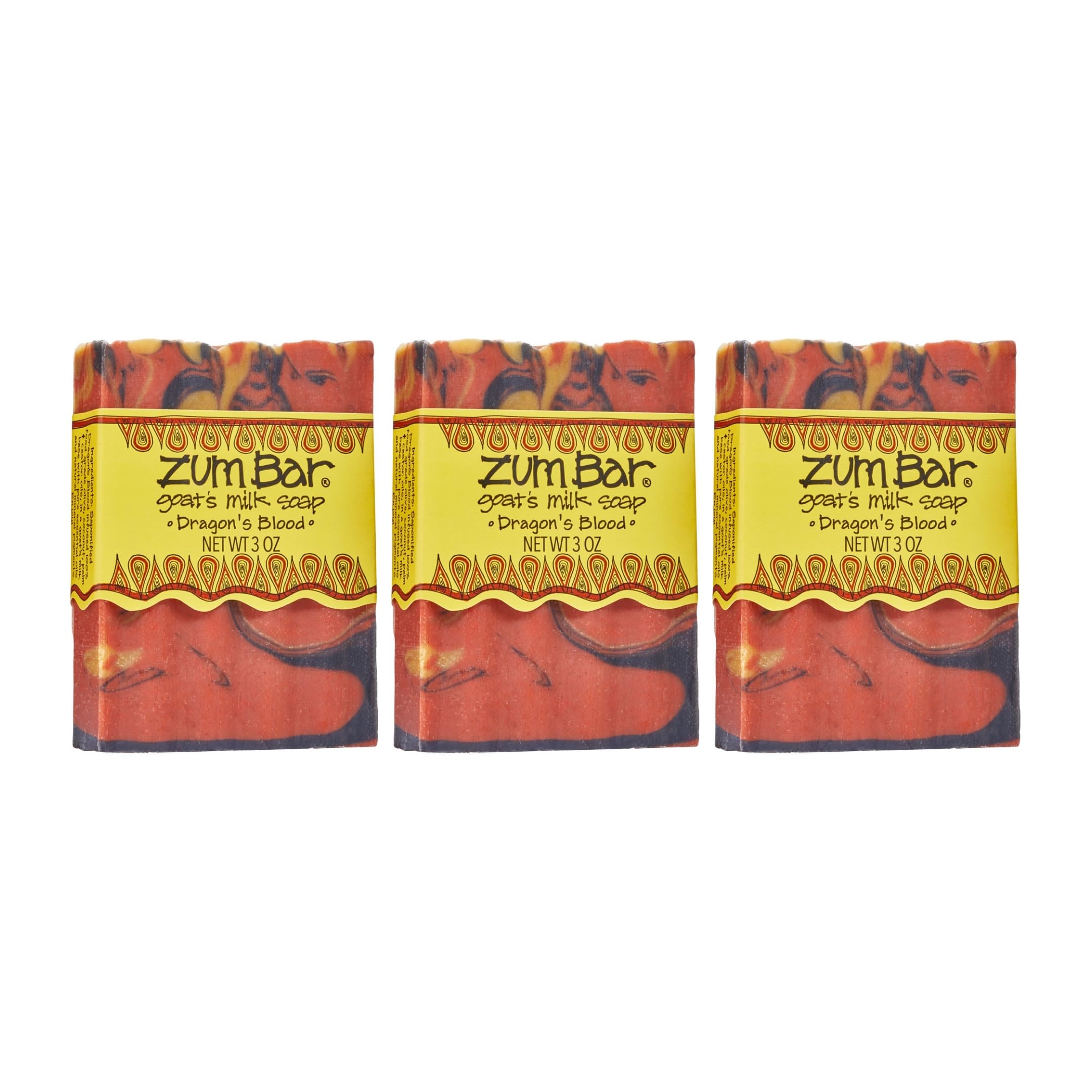 Barra De Jabón Zum Bar Goat's Milk Dragon's Blood 90 Ml (paquete De 3) - Venta Internacional.