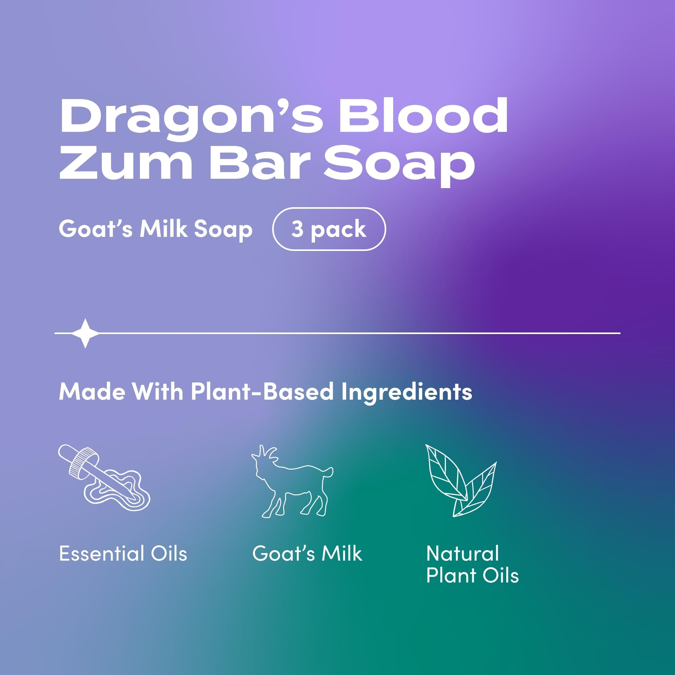 Foto 2 | Barra De Jabón Zum Bar Goat's Milk Dragon's Blood 90 Ml (paquete De 3) - Venta Internacional.