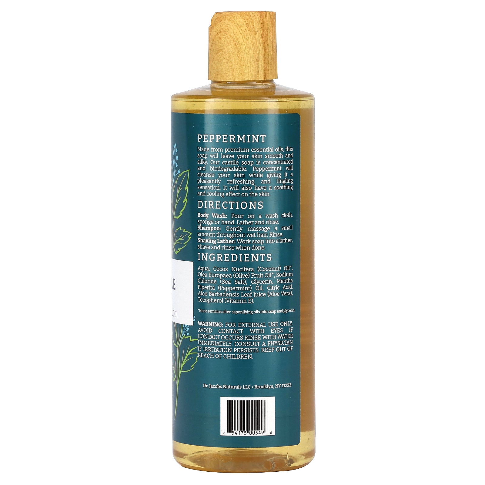 Foto 3 pulgar | Gel De Baño Dr. Jacobs Naturals Rich Castle Peppermint 473 Ml - Venta Internacional.