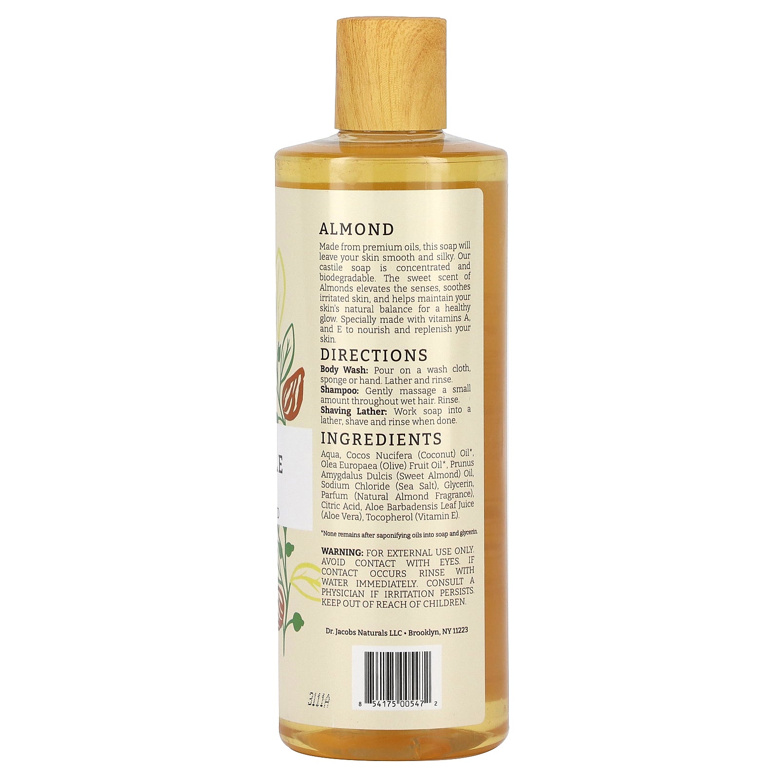 Foto 3 pulgar | Gel De Baño Dr. Jacobs Naturals Rich Castle Nourishing Almond - Venta Internacional.