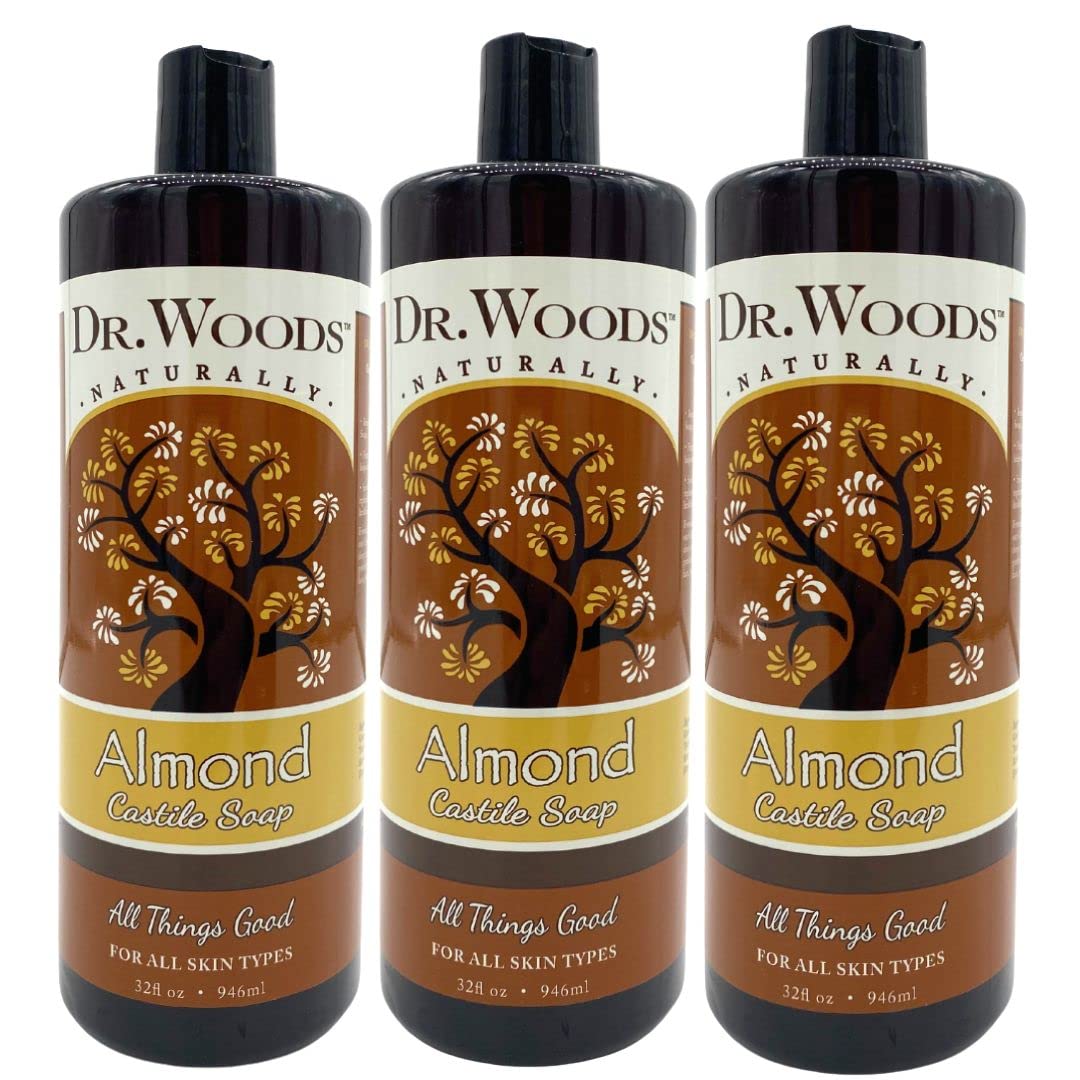 Foto 2 pulgar | Jabón Dr. Woods Pure Almond Castile 946 Ml (paquete De 3) - Venta Internacional.