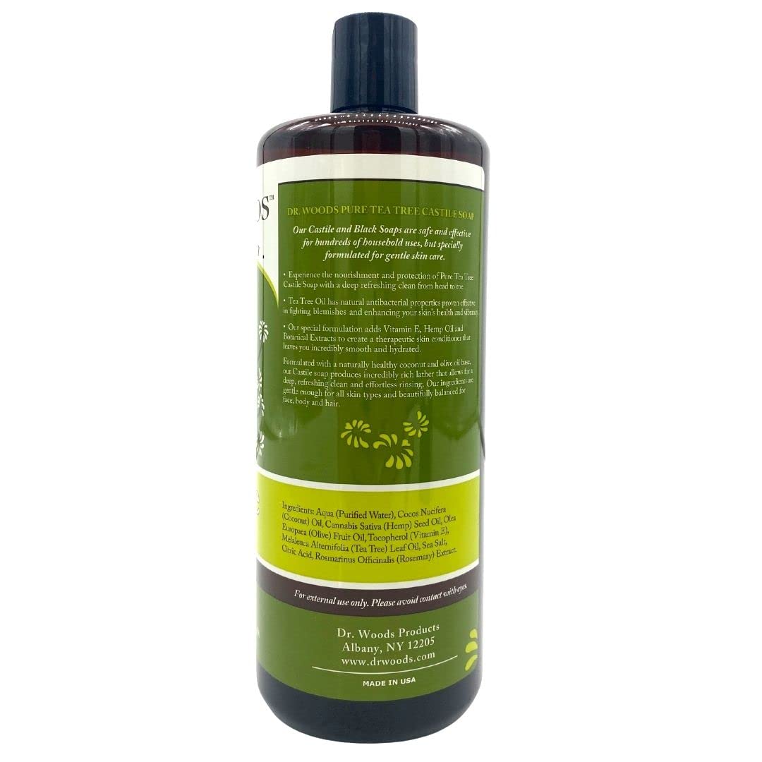 Foto 2 | Jabón Líquido De Castilla Dr. Woods Pure Tea Tree 960 Ml (paquete De 2) - Venta Internacional.