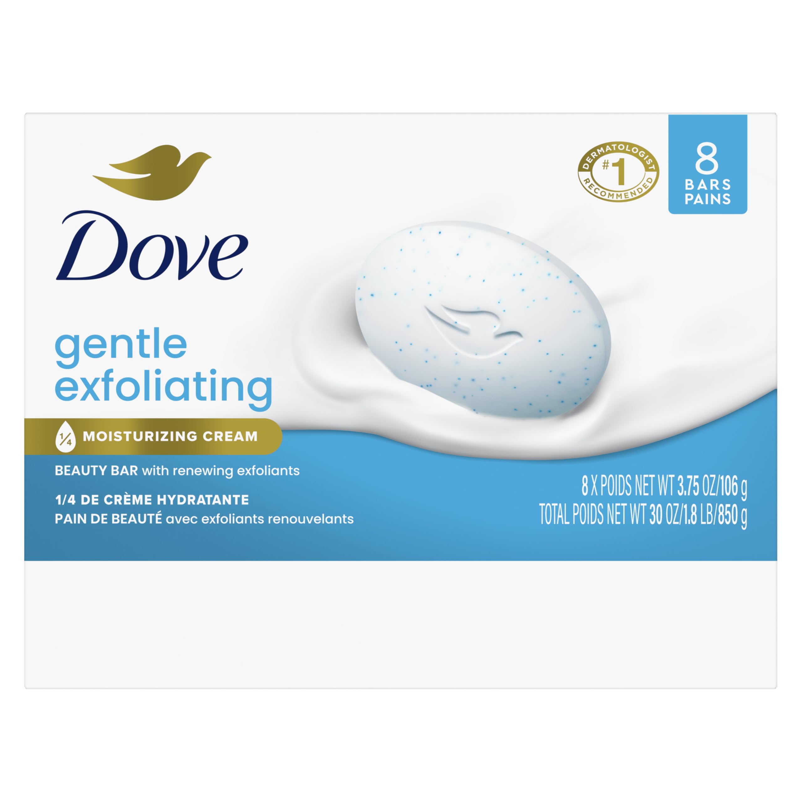 Foto 3 pulgar | Barra De Belleza Soap Dove  Exfoliante Suave  8 Barras  111 Ml - Venta Internacional.