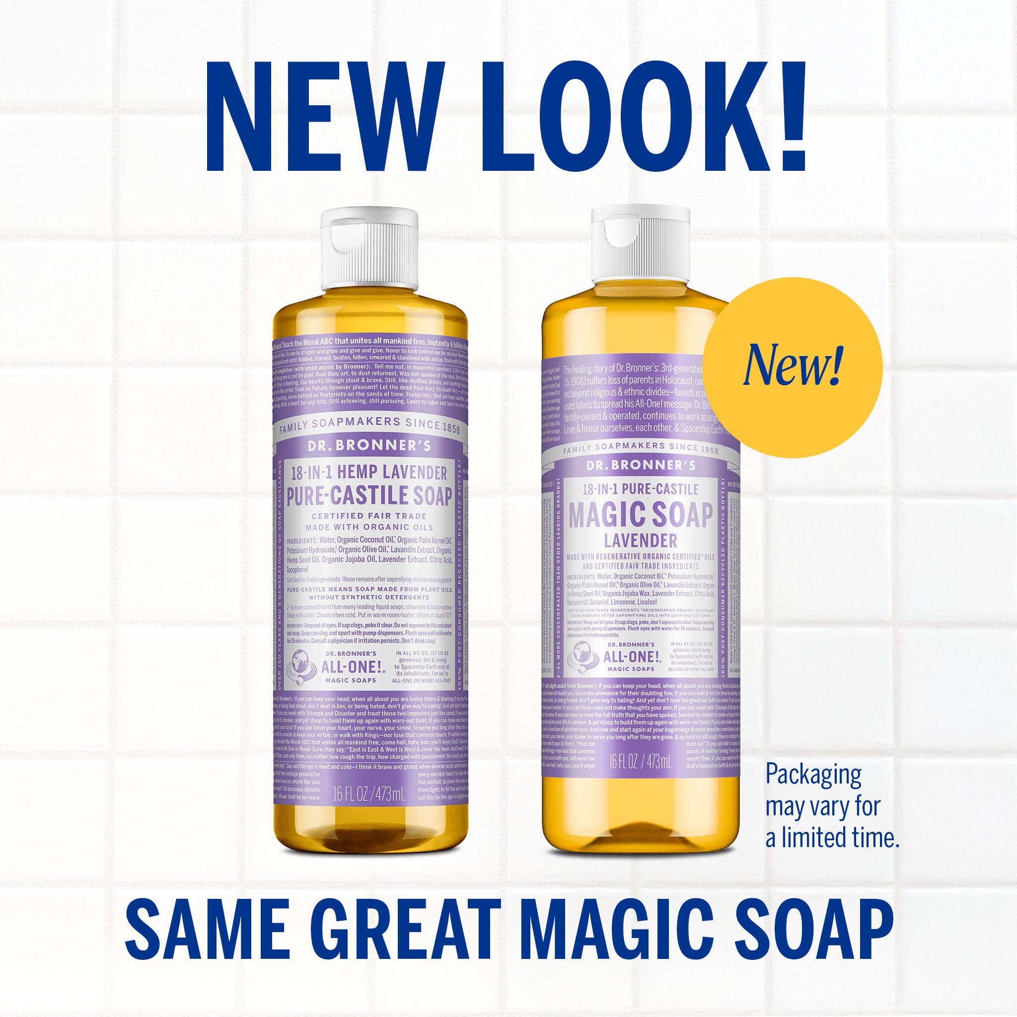 Foto 3 pulgar | Jabón Líquido Dr. Bronner's Pure-castile Magic Lavender 480 Ml - Venta Internacional.