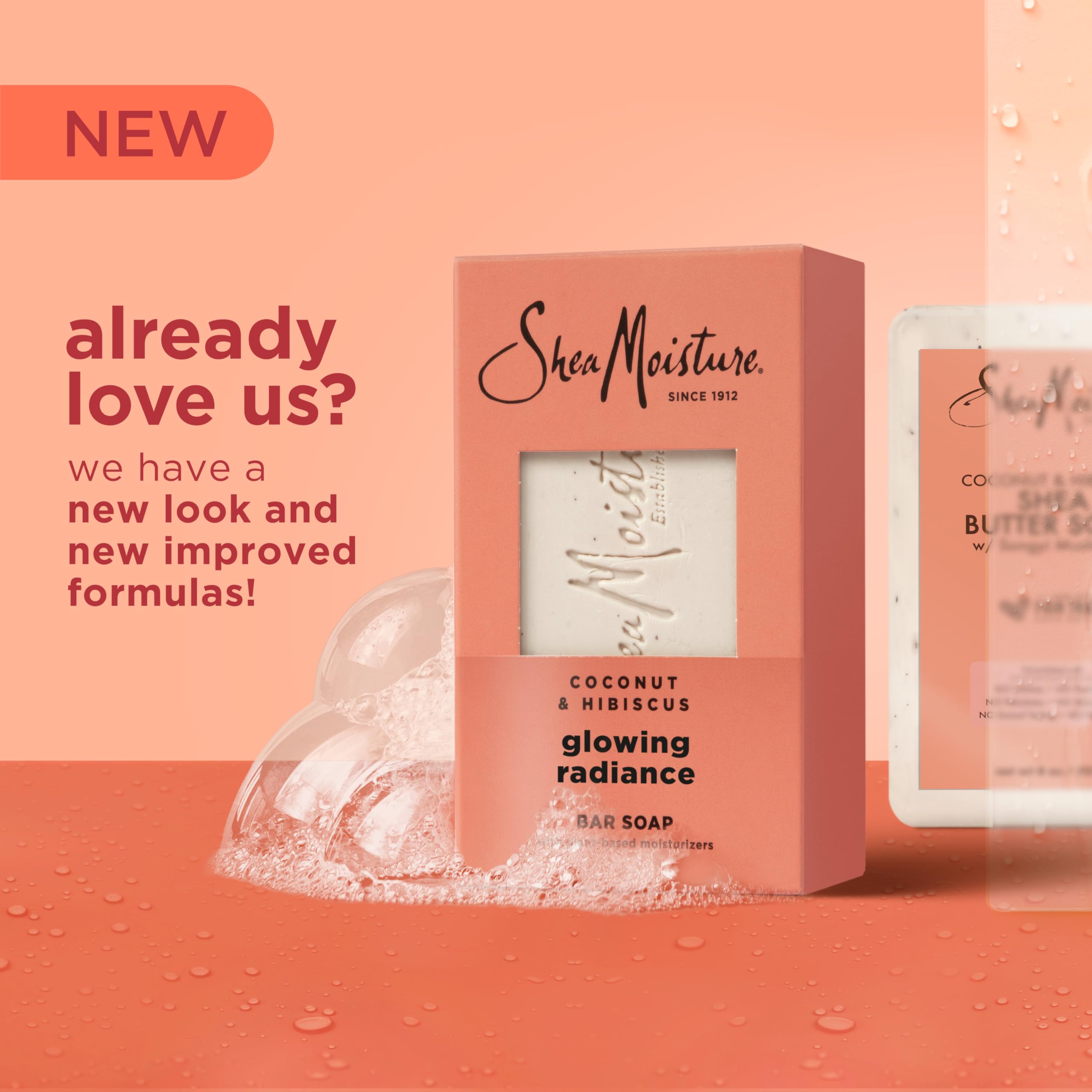 Foto 2 | Jabón En Barra Sheamoisture Coconut & Hibiscus Glowing Radiance 200 Ml - Venta Internacional.