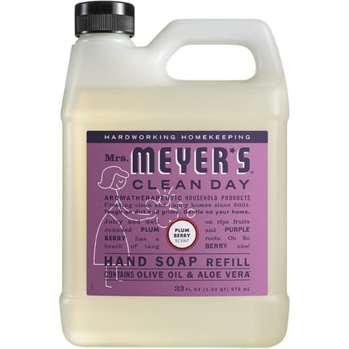 Foto 3 | Jabón De Manos Mrs. Meyer's Liquid Plum Berry 975 Ml + 385 Ml 2 Unidades - Venta Internacional.