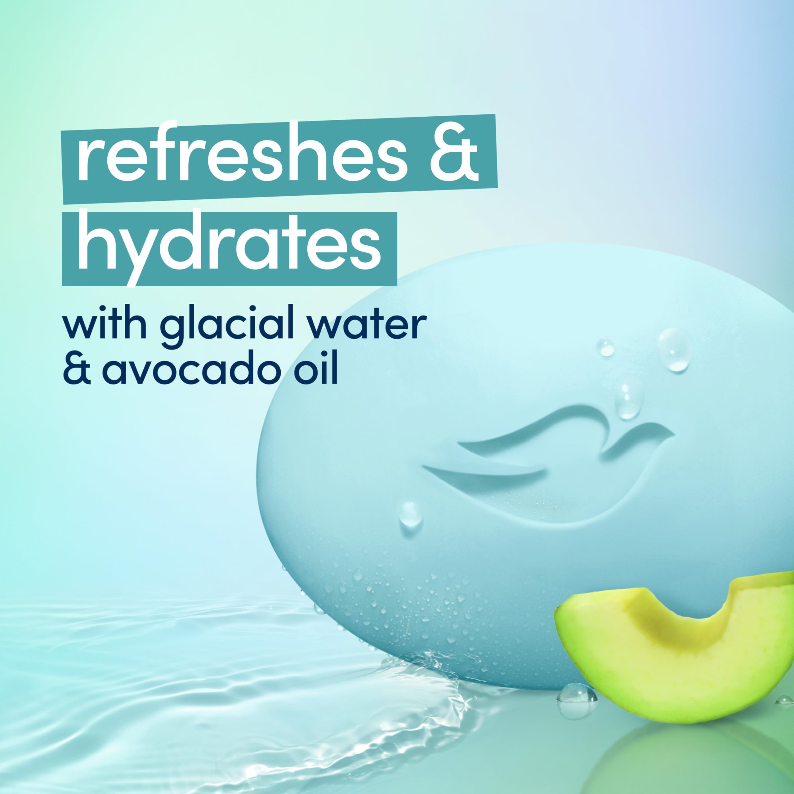Foto 7 pulgar | Beauty Bar Dove Hydrating Con Agua Glacial Y Aceite De Aguacate 110 G - Venta Internacional.