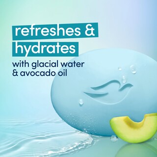Foto 6 | Beauty Bar Dove Hydrating Con Agua Glacial Y Aceite De Aguacate 110 G - Venta Internacional.