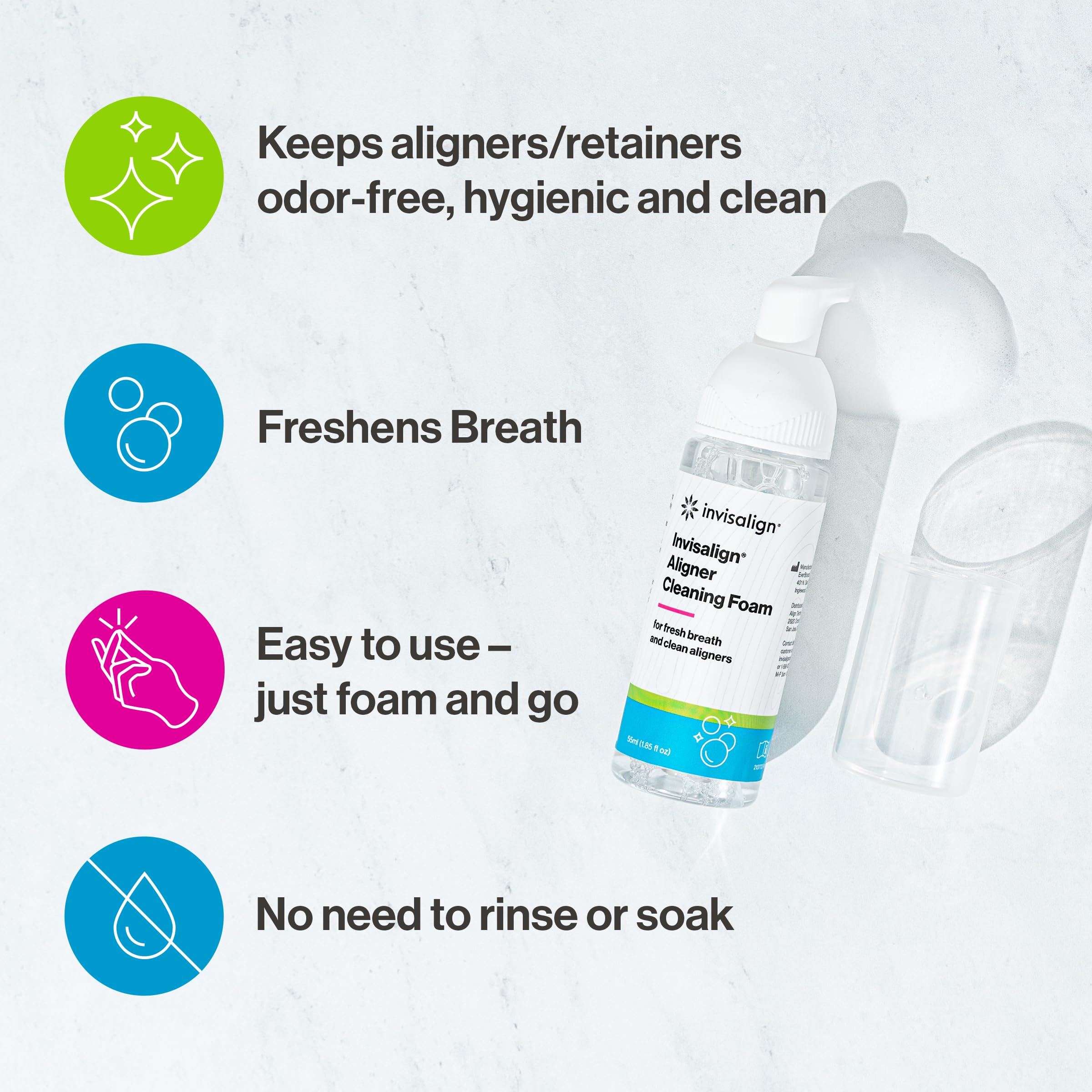 Foto 3 | Espuma Limpiadora Aligner Invisalign 55 Ml - Venta Internacional.