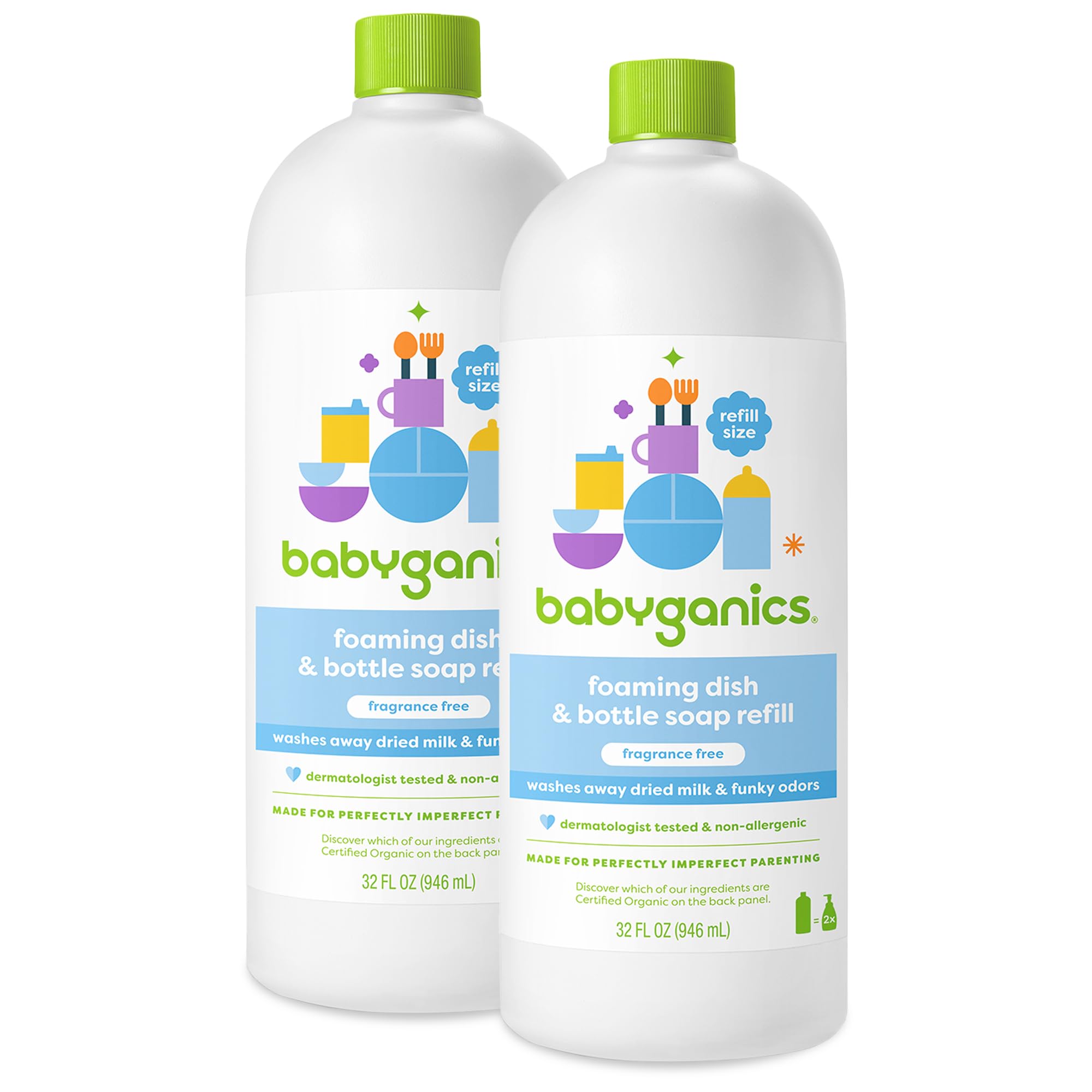 Jabón Babyganics Para Platos Y Botellas  Sin Fragancia  946 Ml (paquete De 2) - Venta Internacional.