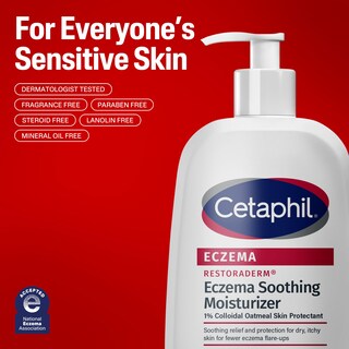 Foto 7 | Crema Hidratante Cetaphil Eczema Restoraderm Calmante 480 Ml - Venta Internacional.