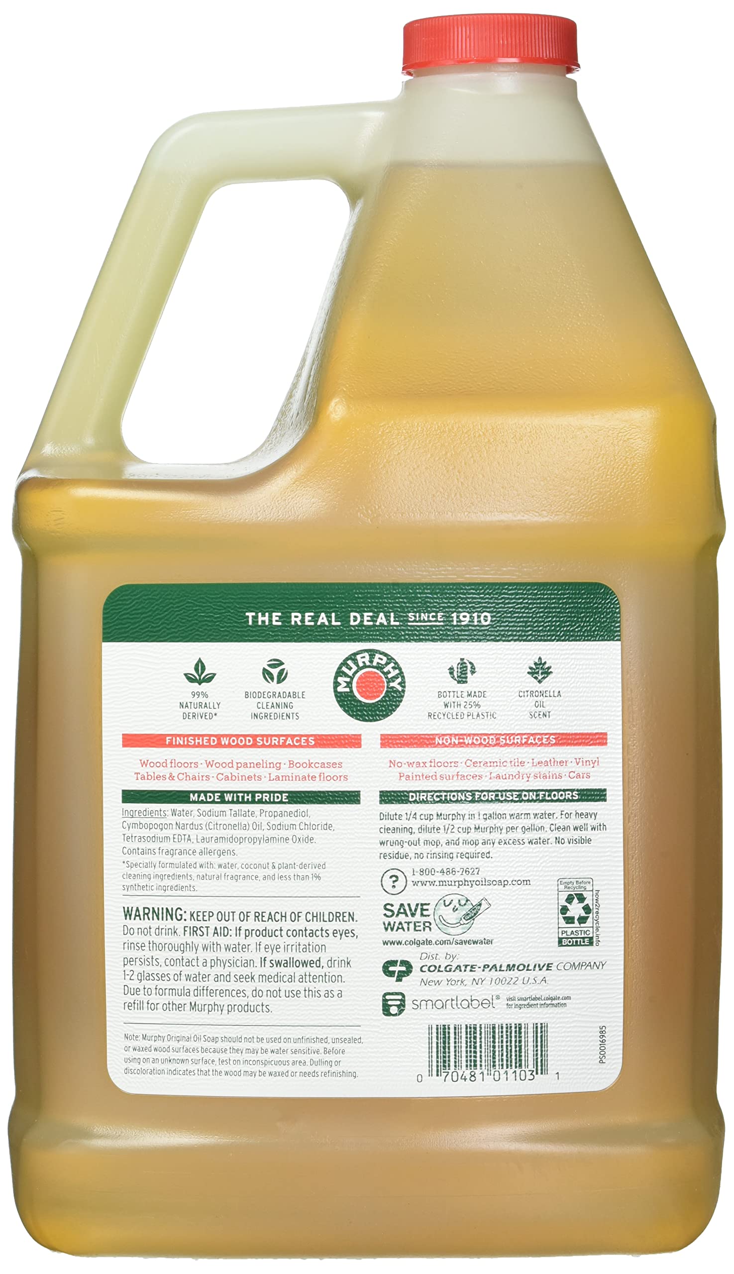 Foto 2 | Jabón De Aceite Wood Cleaner Murphy Cpc01103  3 8 L  1 Unidad  Dorado - Venta Internacional.