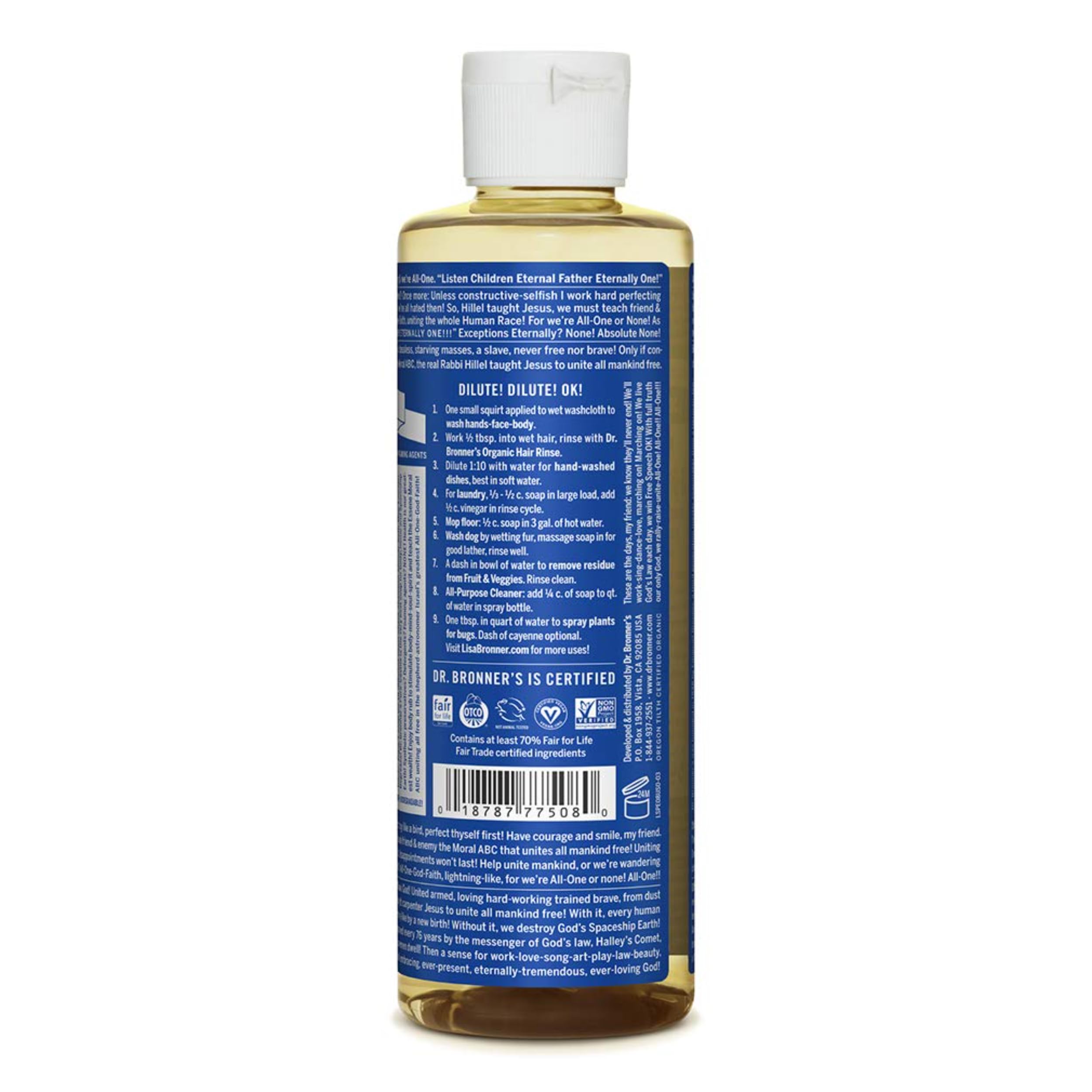 Foto 2 | Jabón Líquido Dr. Bronner's Pure-castile Peppermint 240 Ml - Venta Internacional.
