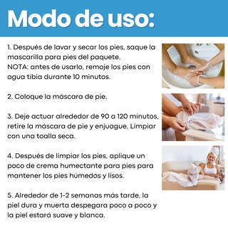 Foto 7 | Mascarilla Exfoliante Pies Remueve Piel Muerta Hidratante Spa