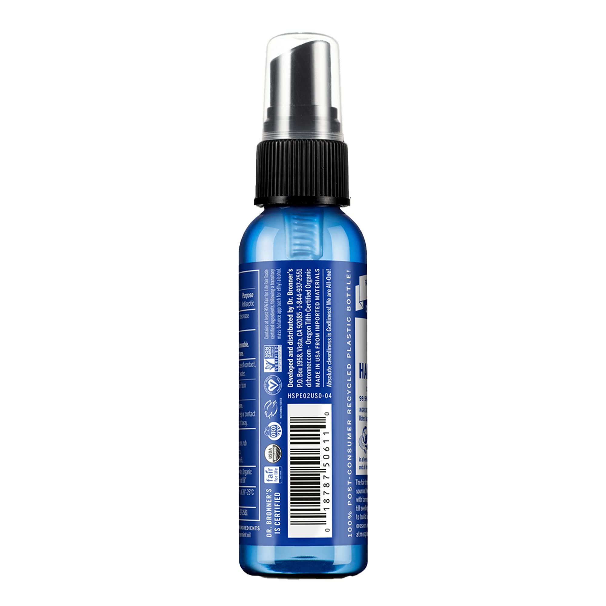 Foto 4 pulgar | Desinfectante Para Manos Dr. Bronner's Organic Spray Peppermint 60 Ml - Venta Internacional.