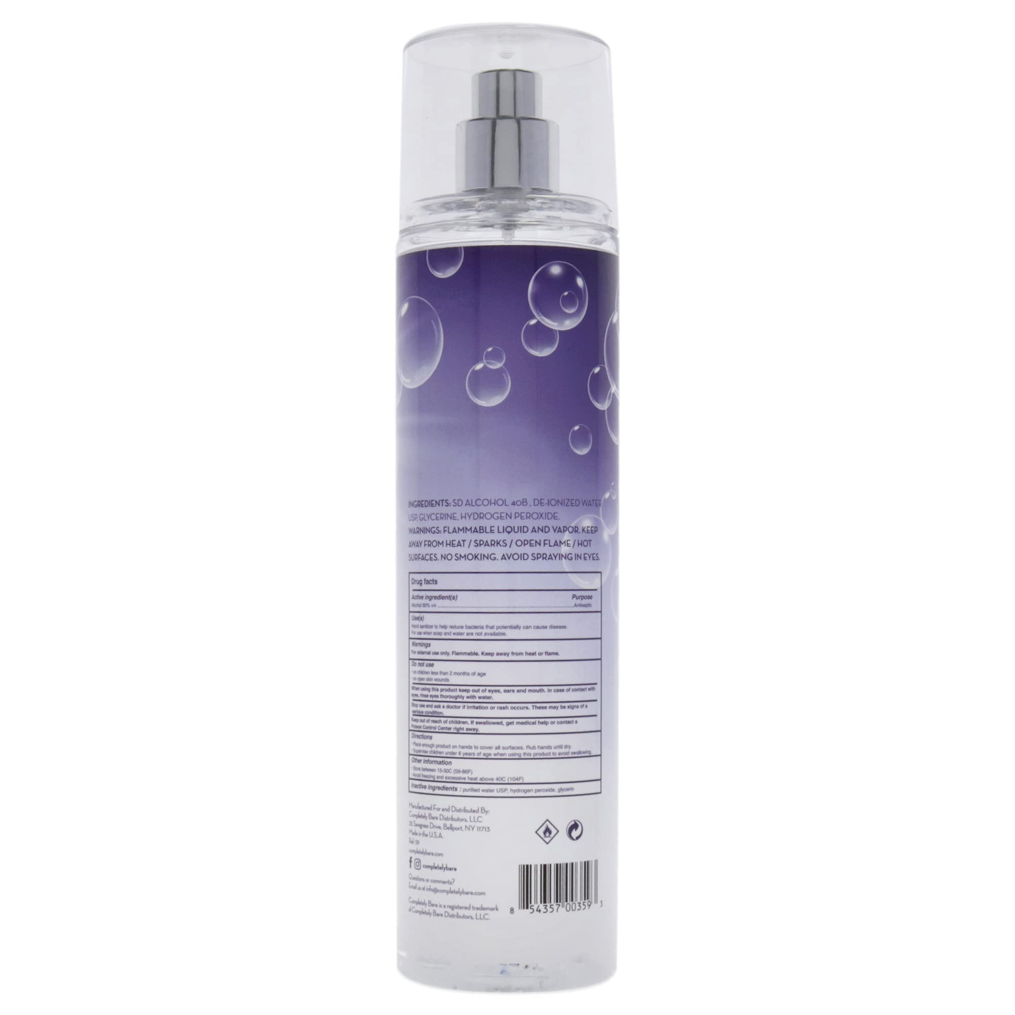 Foto 3 pulgar | Desinfectante De Manos Completely Bare Completely Clean 236 Ml - Venta Internacional.