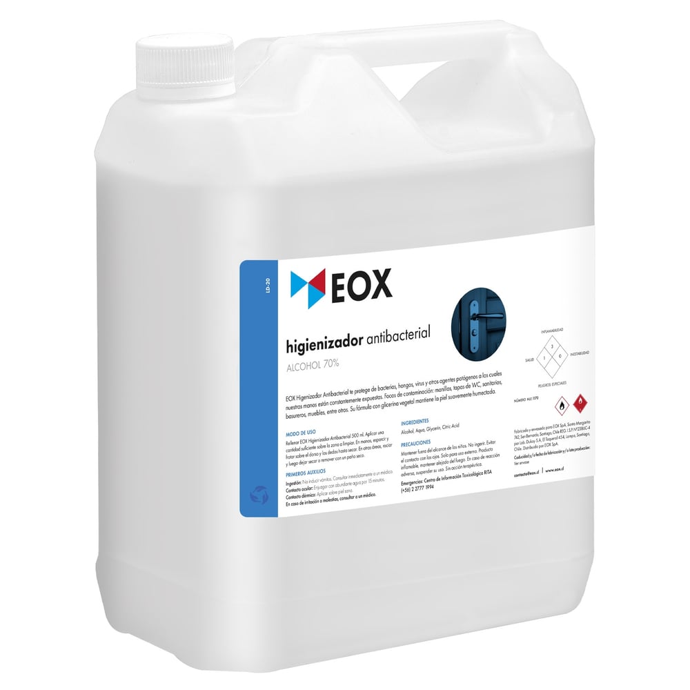 Foto 3 pulgar | Desinfectante Con Alcohol Antibacteriano Para Manos Y Superficies, 5 Litros - Venta Internacional.