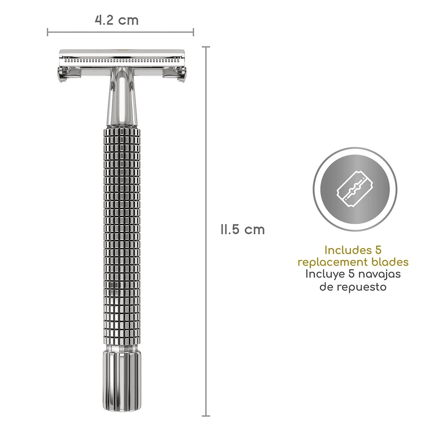 Foto 3 | Rastrillo Para Afeitar De Acero Inoxidable Mamba Shave