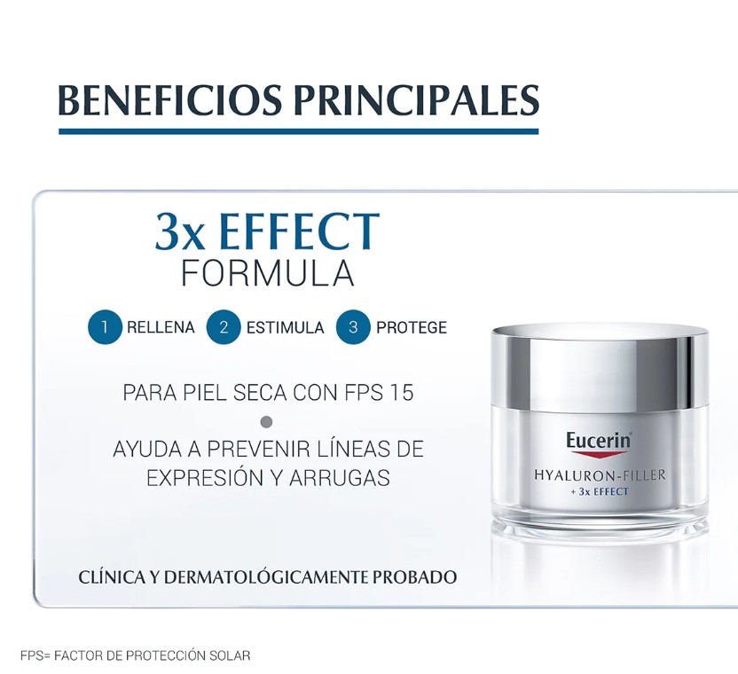 Foto 3 pulgar | Crema de Día Hyaluron Filler Eucerin 50ml