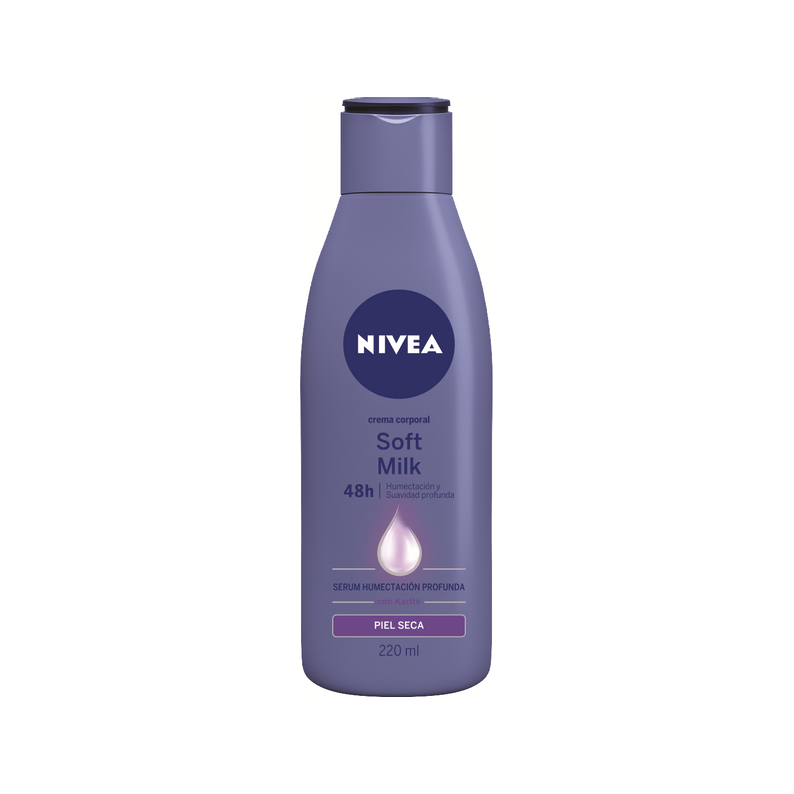 Foto 2 pulgar | Crema Corporal Nivea Soft Milk 48 con Karité para Mujer 220 ml