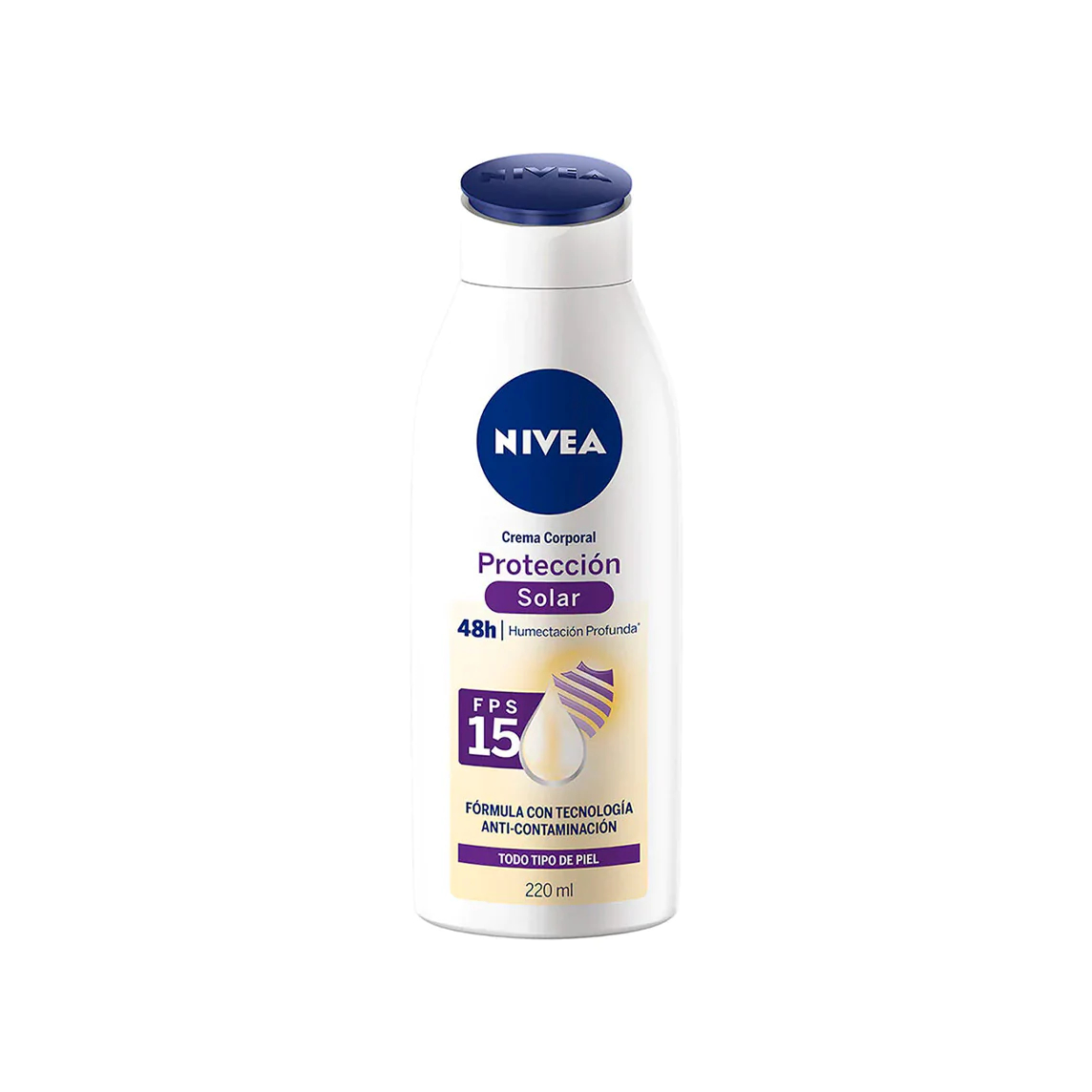 Foto 2 pulgar | Crema Protección Solar Nivea FPS 15 220 ml