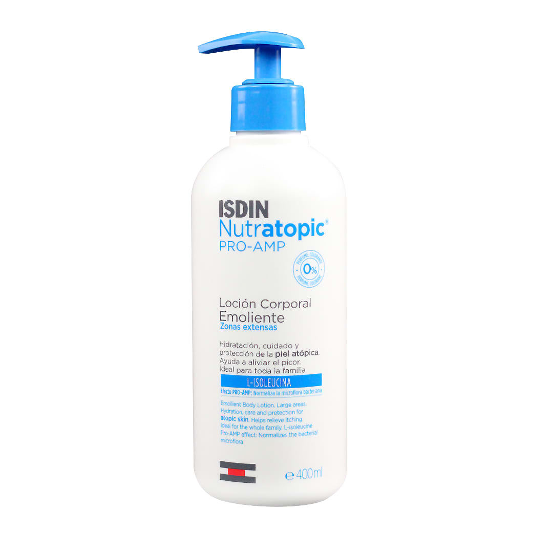 Loción Corporal Emoliente Isdin Nutratopic Pro-Amp para Piel Seca 400 ml