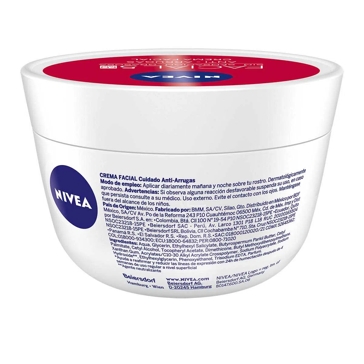 Foto 4 pulgar | Crema Facial Nivea Cuidado Anti Arrugas 200 ml