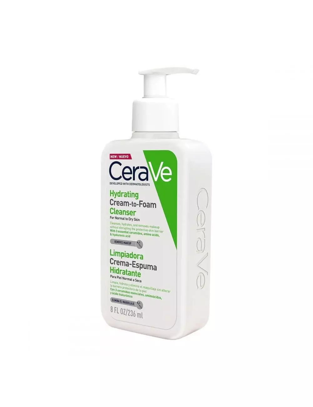 Foto 3 pulgar | Crema Espuma Cerave Limpiadora Hidratante 236 ml