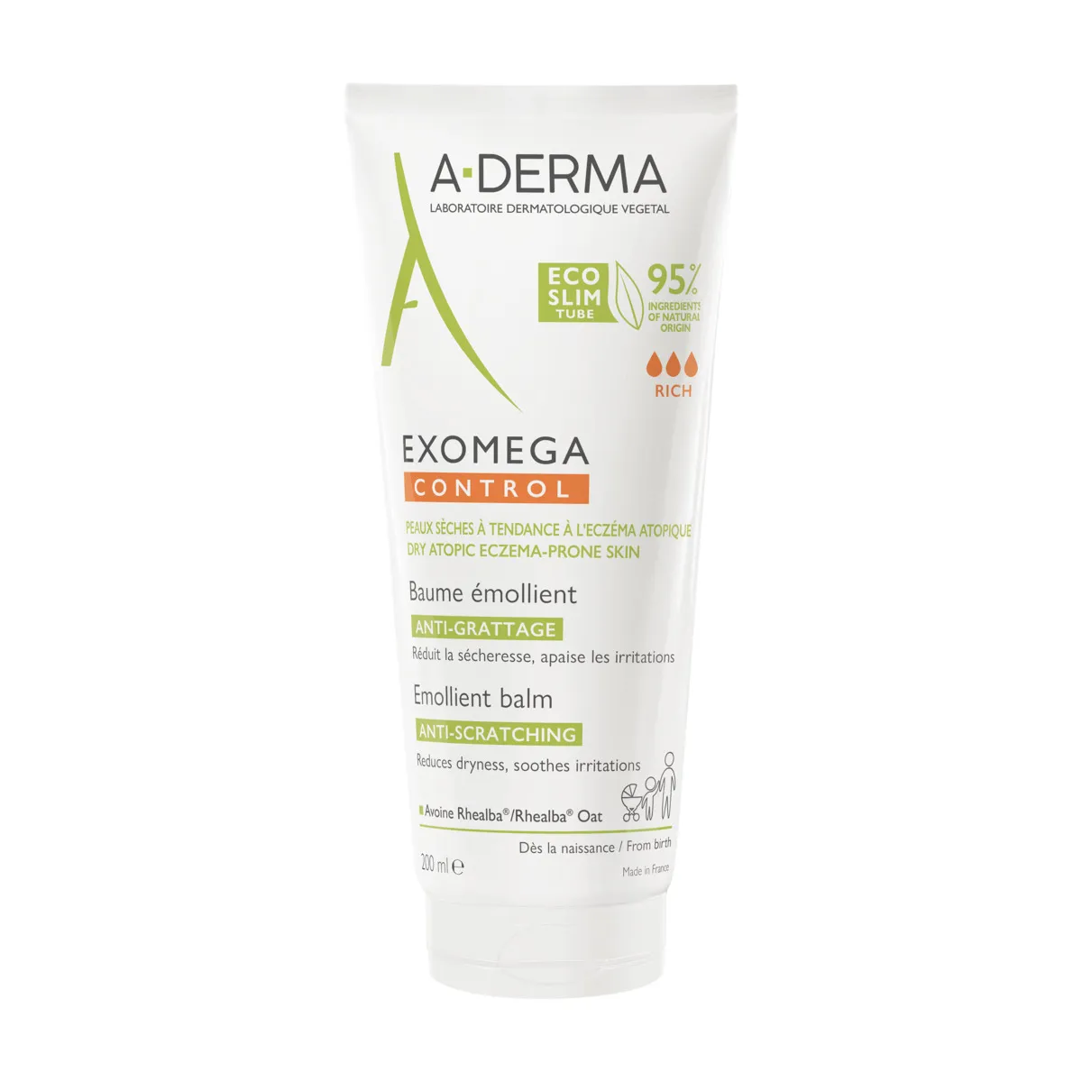 Foto 2 pulgar | Exomega Control Bálsamo Eco-slim A-derma 200 ml