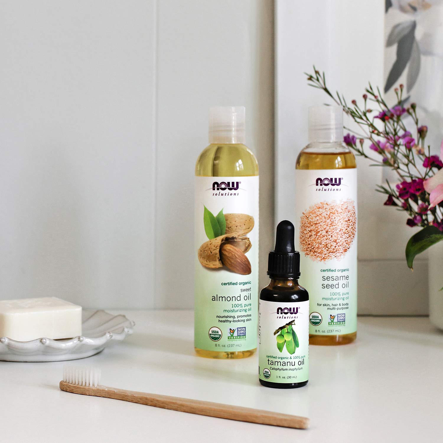 Foto 4 | Aceite Hidratante Now Solutions De Semillas De Sésamo Orgánico 240 Ml - Venta Internacional.