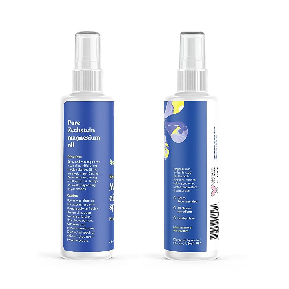 Foto 4 pulgar | Spray de Aceite de Magnesio Asutra Topical 120 ml - Venta Internacional