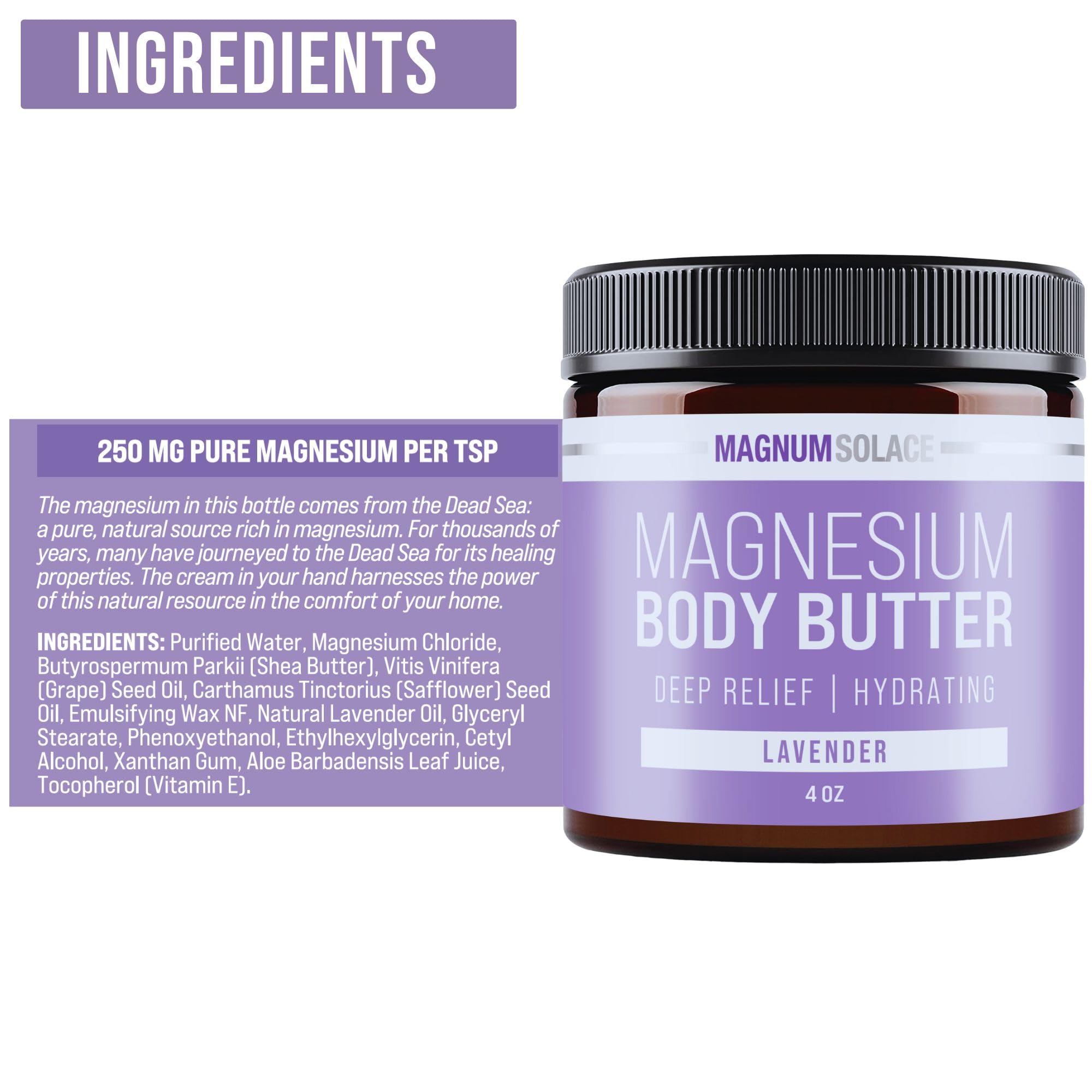 Foto 4 pulgar | Crema Corporal Magnum Solace Magnesium Nighttime Cream 150 ml - Venta Internacional