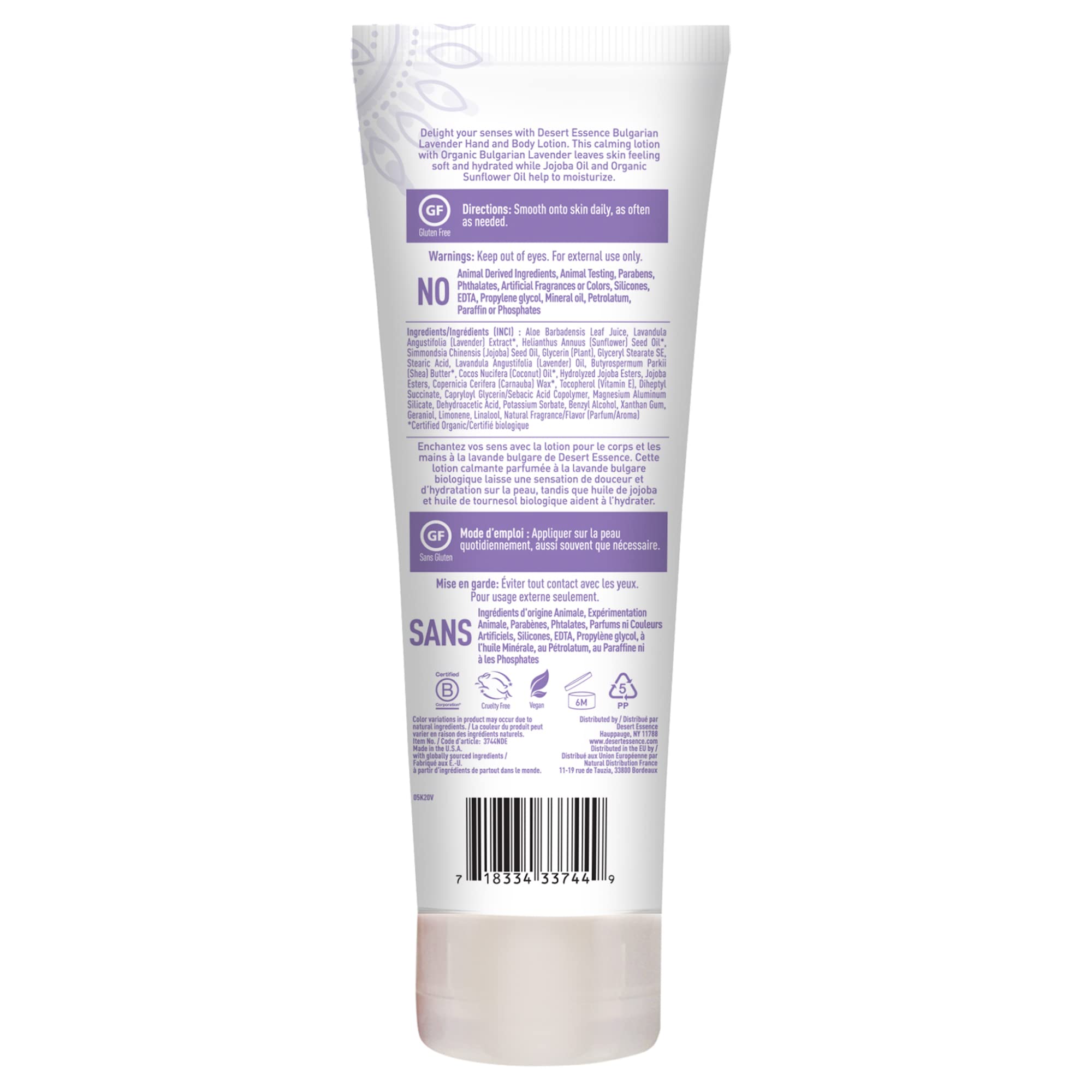 Foto 4 pulgar | Crema de Manos Desert Essence Bulgarian Lavender 237 ml-Venta Internacional