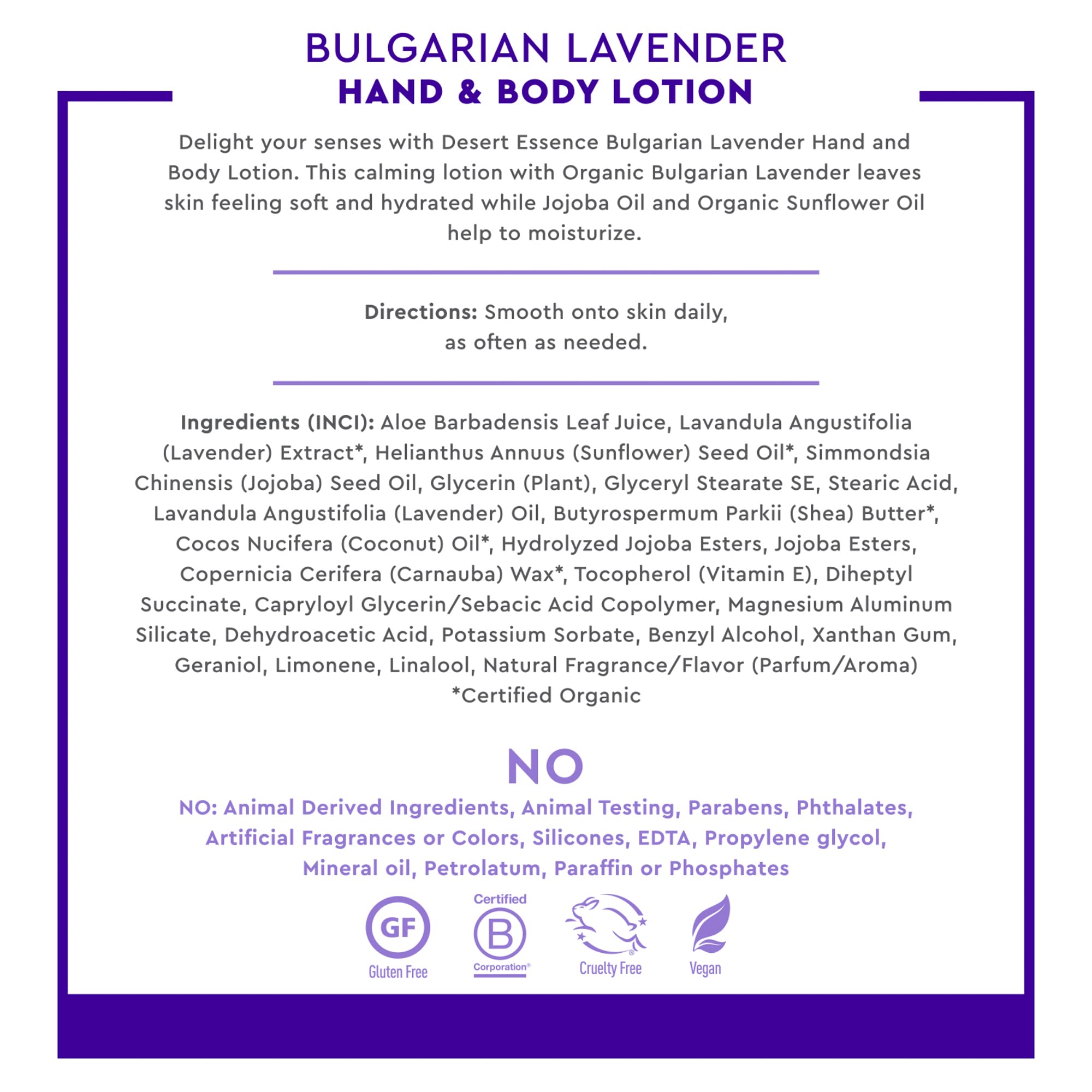 Foto 6 pulgar | Crema de Manos Desert Essence Bulgarian Lavender 237 ml-Venta Internacional